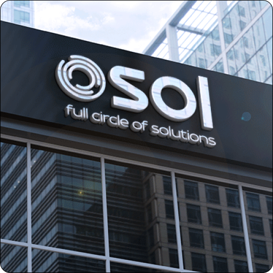 Osol logo on a building